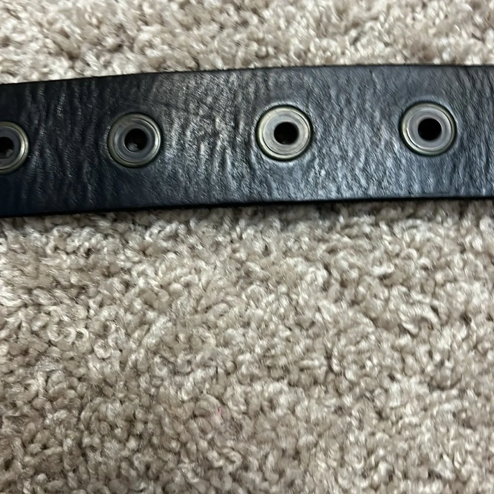 Fossil belt, dark brown sz 32 full grain cowhide